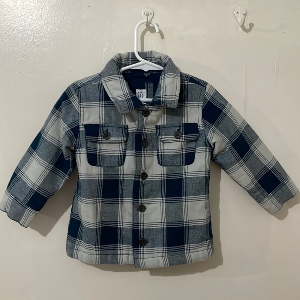 Blue plaid coat